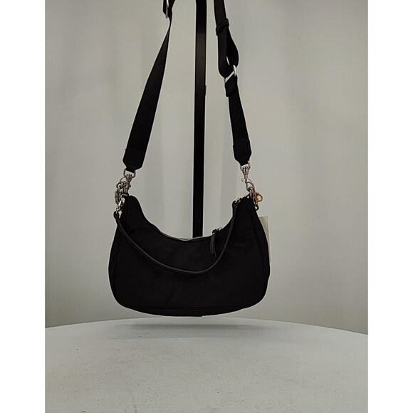 New! Quince Women's Crescent Nylon Shouldr Bag with Optional Straps Black - Picture 6 of 8